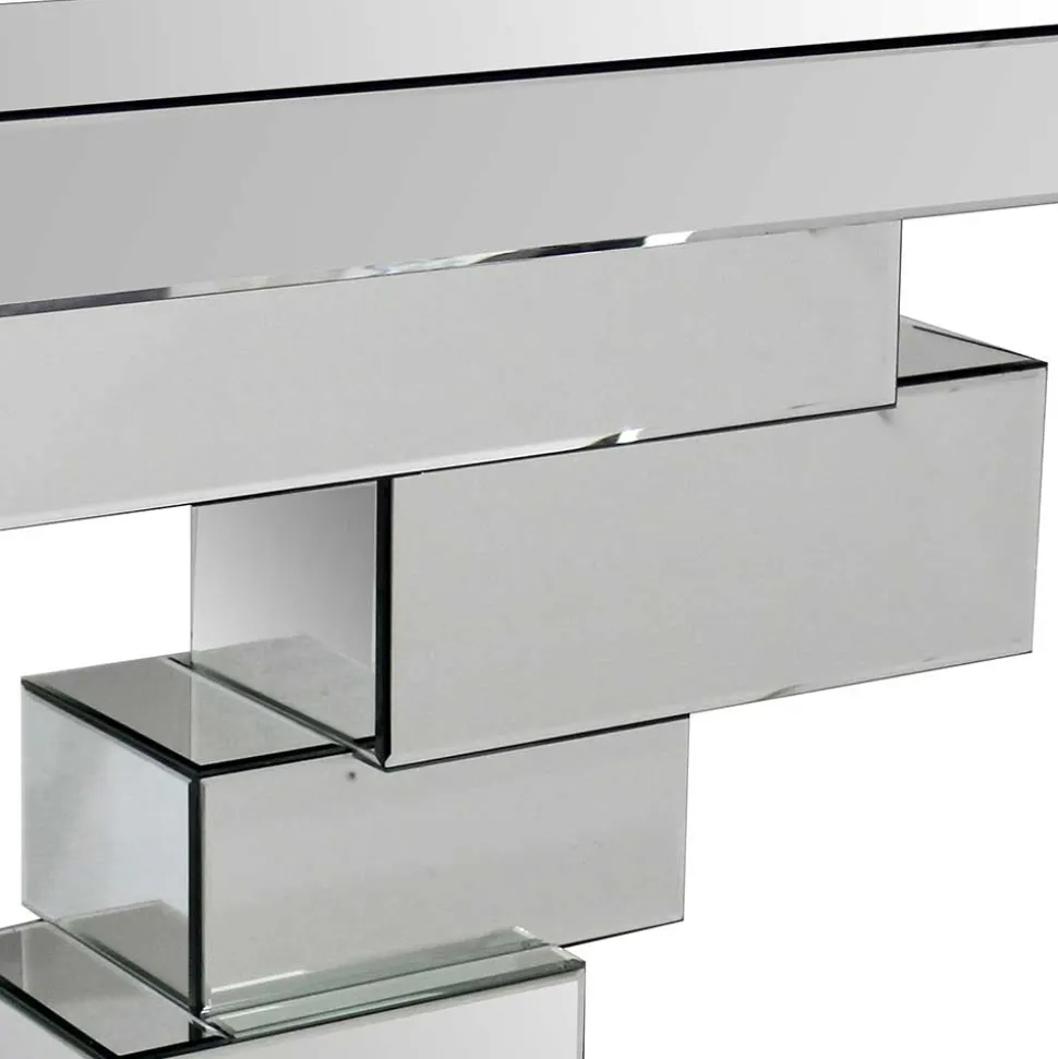 119x80x33 Designer Konsolentisch im Spiegel Look - Odalfro