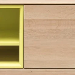 205x63x40 Designer Lowboard in Eiche Bianco & Gelb - Enifra