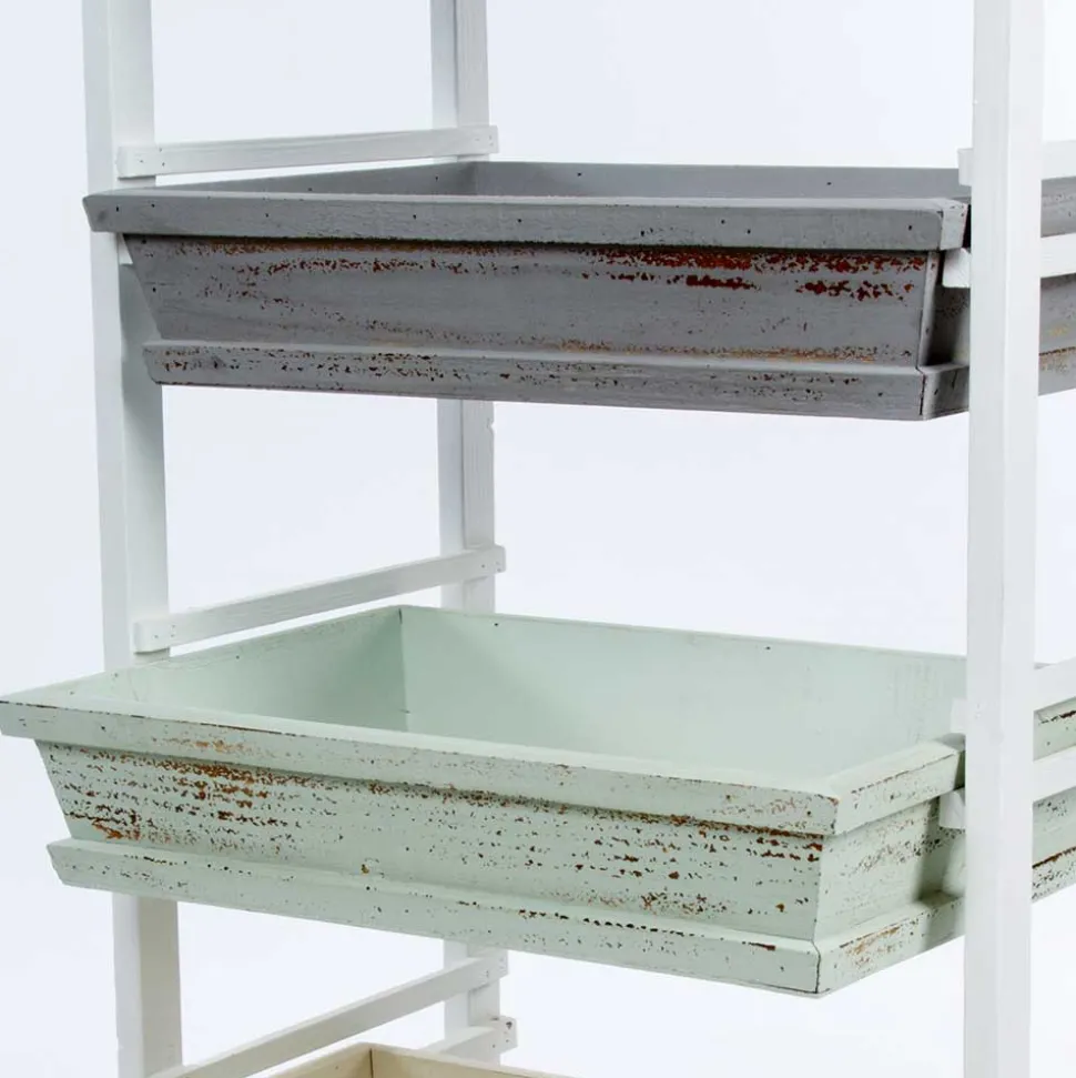 54x86x32 Designer Regal aus Kiefer im Shabby Chic - Caprera