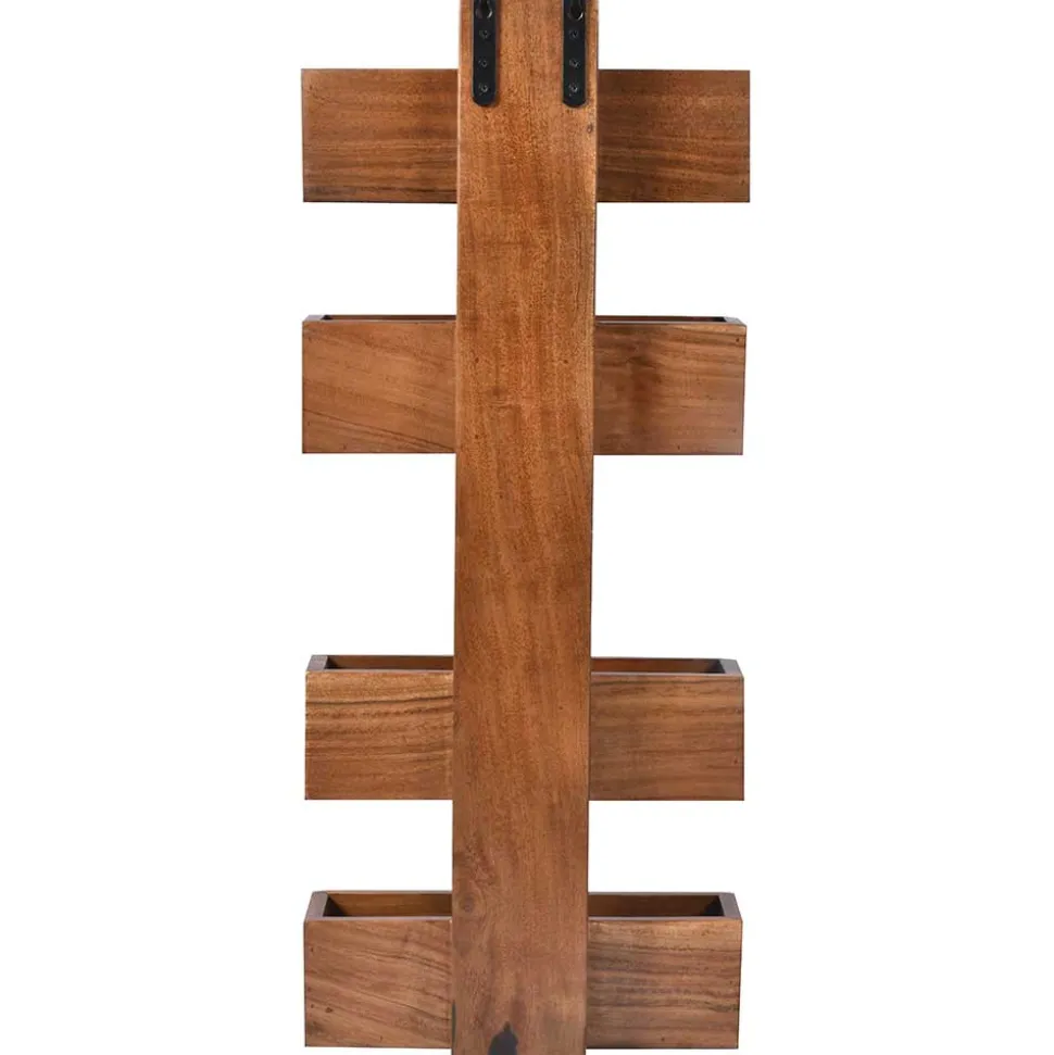 30x72x9 Designer Wandregal mit zwei Ablagen für Magazine - Toskana