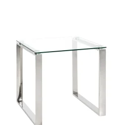 55x55x55 Designtisch mit Glasplatte - Tonico