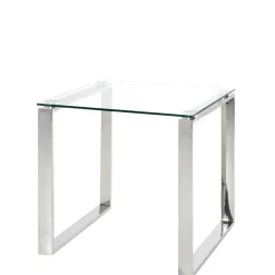 55x55x55 Designtisch mit Glasplatte - Tonico