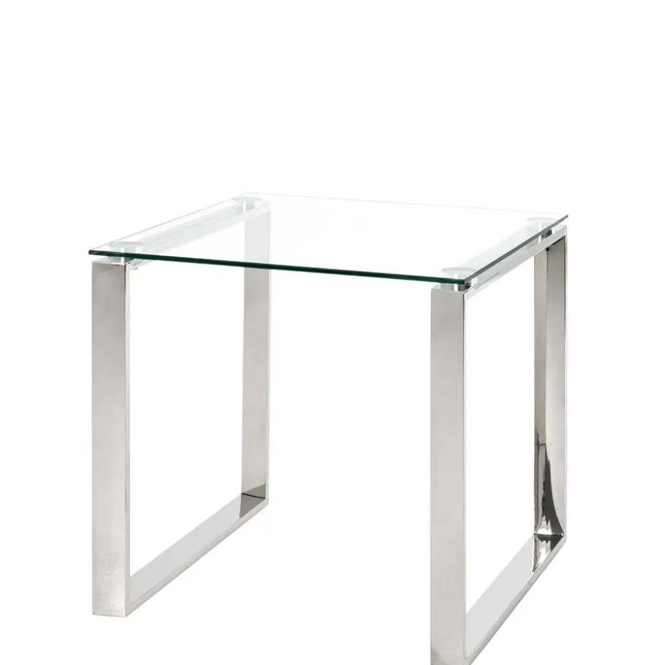 55x55x55 Designtisch mit Glasplatte - Tonico