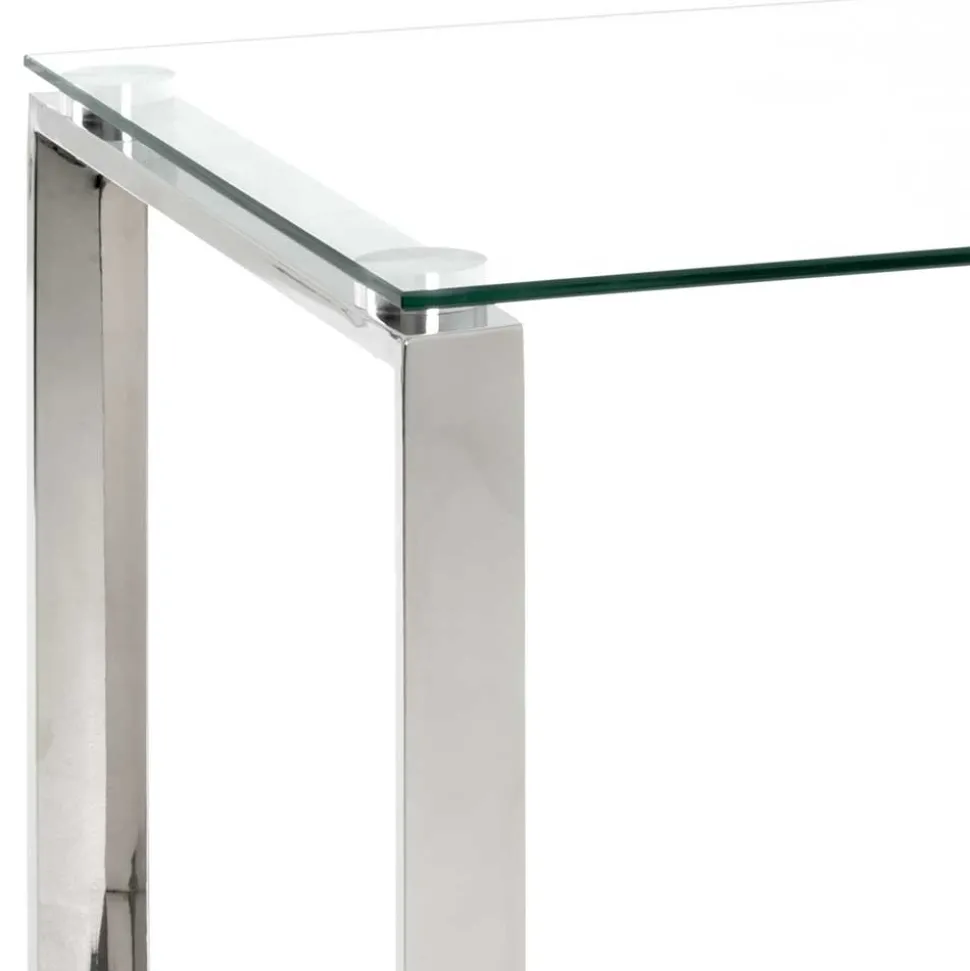 55x55x55 Designtisch mit Glasplatte - Tonico