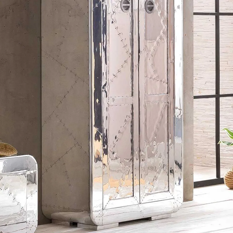 80x180x45 Dielen Schrank mit Alu - Pilot