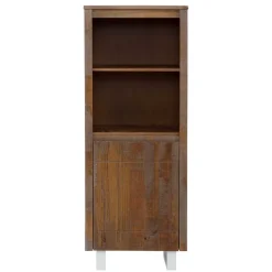 55x140x35 Dunkles Regal aus Kiefer Massivholz - Lavagna