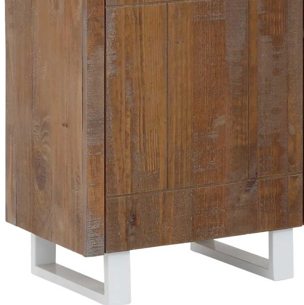 55x140x35 Dunkles Regal aus Kiefer Massivholz - Lavagna