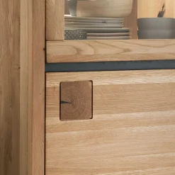 65x205x40 Echtholz Vitrine aus Wildeiche - Embleys