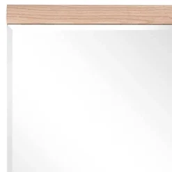 80x85x2 Facettenschliff Spiegel mit Holz - Latenda