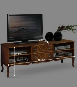 158x60x37 Fernsehunterschrank im Barockstil - Motiz
