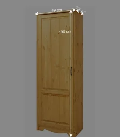 69x188x37 Flurschrank in Kiefer Natur - Vanpos