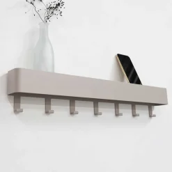 72x12x8 Garderobe in Taupe aus Stahl - Ruamantico