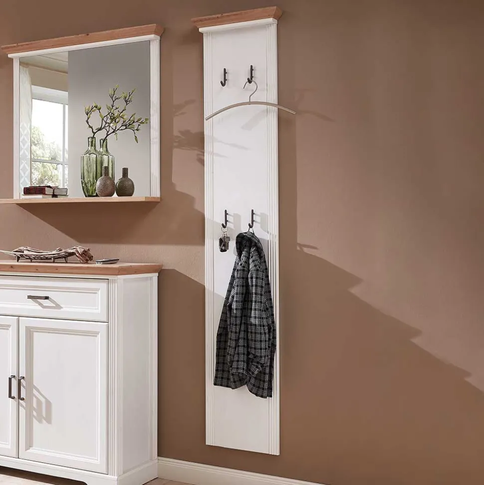 41x195x9 Garderobenpaneel mit 4 festen Haken - Nurelcas