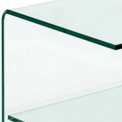 40x60x40 Glastisch auf Rollen modern - Heuser