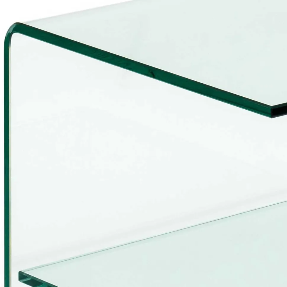 40x60x40 Glastisch auf Rollen modern - Heuser