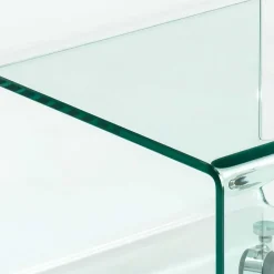 40x60x40 Glastisch auf Rollen modern - Heuser