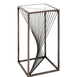 30x60x30 Glastisch mit Metallgestell - Tyrcio