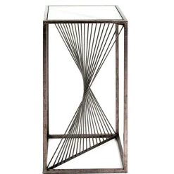 30x60x30 Glastisch mit Metallgestell - Tyrcio