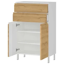 60x97x34 Highboard fürs Bad zweifarbig - Aspariavo