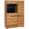 102x148x42 Highboard mit Glas Einsatz - 4-türig - Sennya