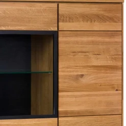 102x148x42 Highboard mit Glas Einsatz - 4-türig - Sennya