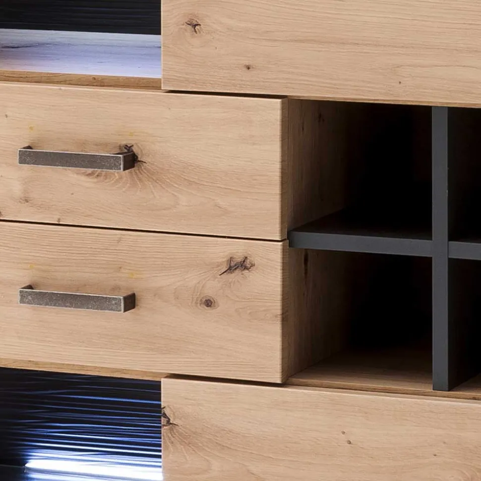 110x146x45 Highboard mit offenen Fächern - Wykina