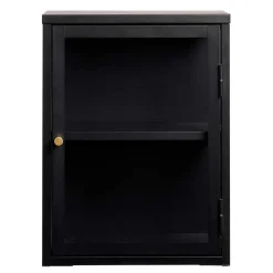 45x60x25 Hängende Vitrine aus Metall in Schwarz - Butoaie