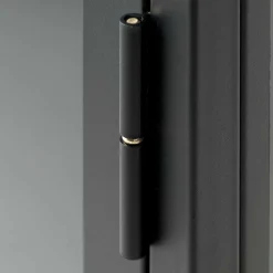 45x60x25 Hängende Vitrine aus Metall in Schwarz - Butoaie