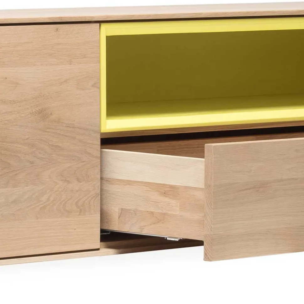 205x43x40 Hängeschrank fürs Wohnzimmer in Eiche Bianco - Enifra