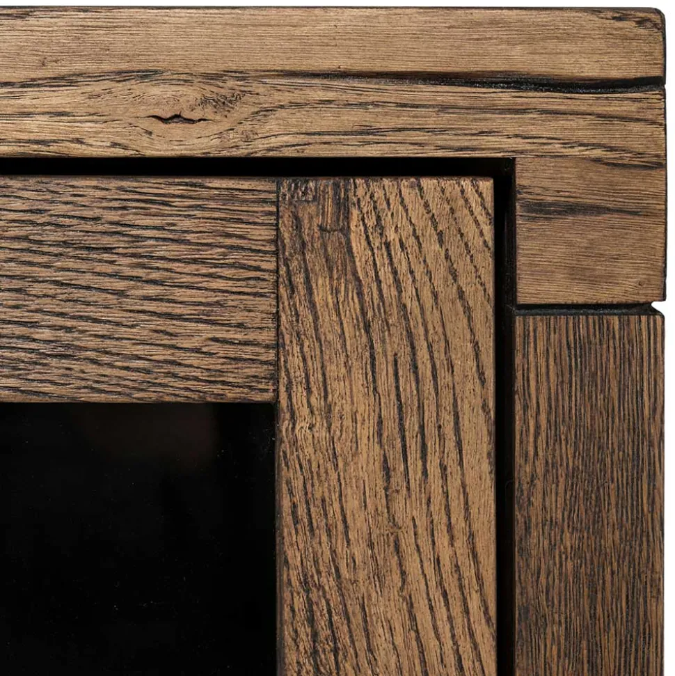 50x105x35 Hängevitrine aus Eiche in Wenge - Sieno