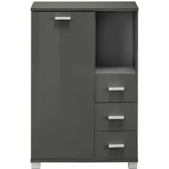 60x90x30 Hochglanz Badschrank in Grau - Ulivia