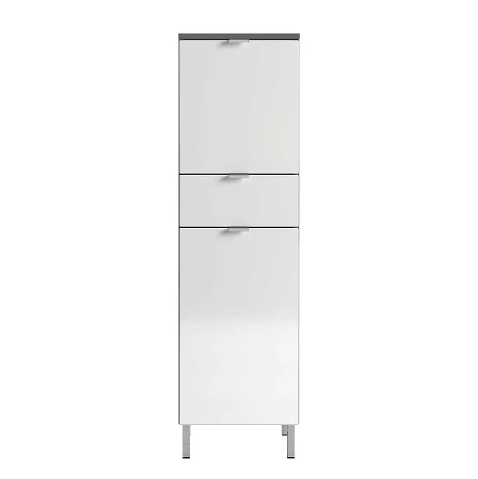 34x120x34 Hochglanz Badschrank in Weiß - Otrus