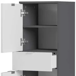 34x120x34 Hochglanz Badschrank in Weiß - Otrus