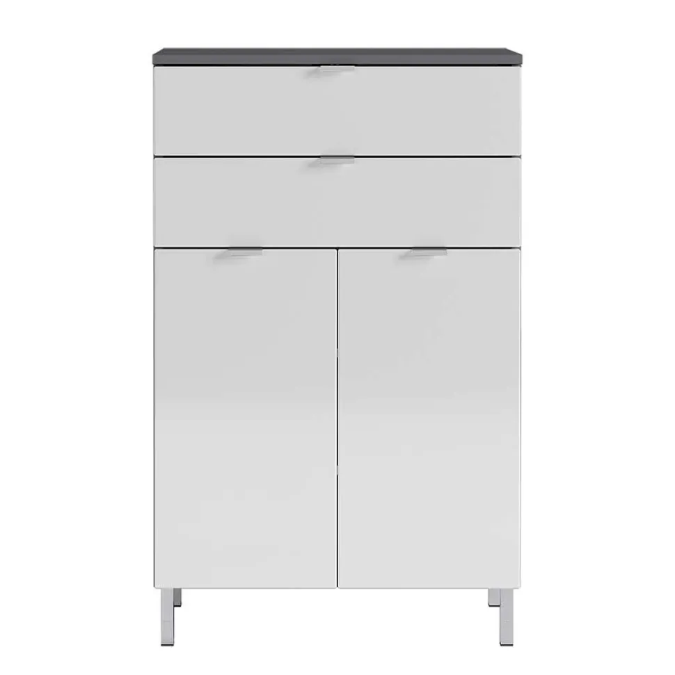 60x97x34 Hochglanz Kommode in Weiß - Otrus