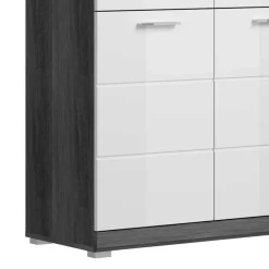 90x96x37 Hochglanz Schuhkommode in Weiß - Nancys