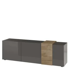 181x59x44 Hochglanz TV Unterschrank in Grau - Eracosta