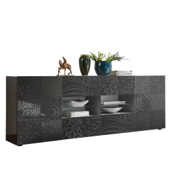 241x84x42 Hochglänzendes Sideboard in Grau - Ipatal