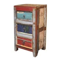 45x80x35 Hochkommode im Shabby Chic - Slinida