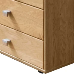 60x86x43 Hochkommode in Beige Glas & Eiche - Emdsiva