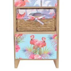 30x90x30 Hochkommode in Braun & Bunt - Drawa