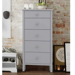 40x106x41 Hochkommode in Grau lackiert - Jessy