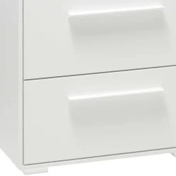 50x111x49 Hochkommode in Weiß aus Buche - Volcma