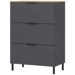 68x98x40 Hochkommode mit drei Schubladen - Lurys