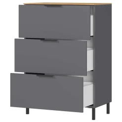 68x98x40 Hochkommode mit drei Schubladen - Lurys