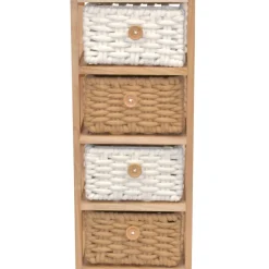 30x73x25 Hochkommode mit vier Körben - Rennia