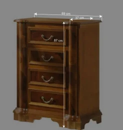 69x87x37 Hochkommode mit vier Schubladen - Palienca