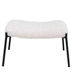 61x41x36 Hocker mit Plüsch Sitz in Weiß - Elefonas