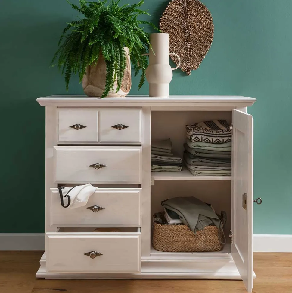 114x94x47 Hohe Kommode im Landhausstil - Beato