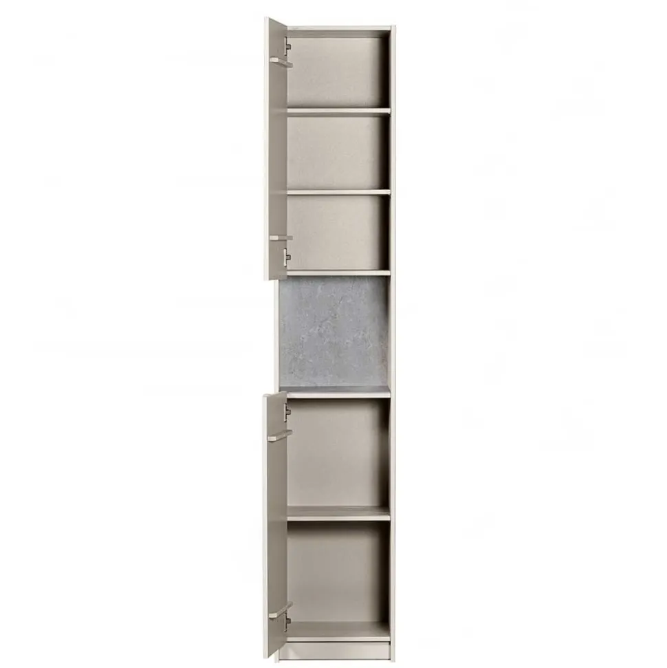 40x210x42 Hoher Schrank in Hellgrau - Glamoure