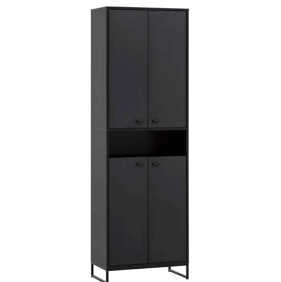 60x186x33 Hoher Schuhschrank mit 4 Türen & Fach - Anderian